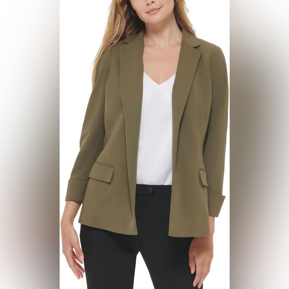 NWT Calvin Klein Olive Blazer; Size 2.